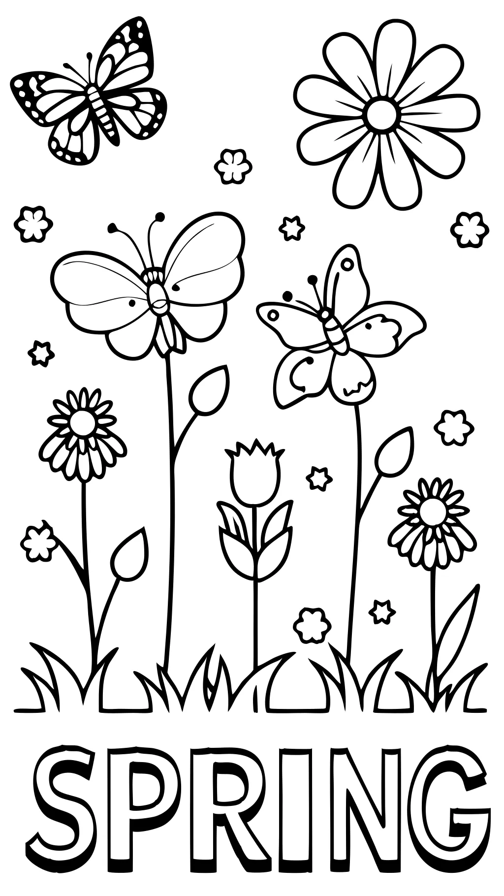 free coloring pages of spring